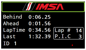 IMSA XAP NTX Marshalling Display