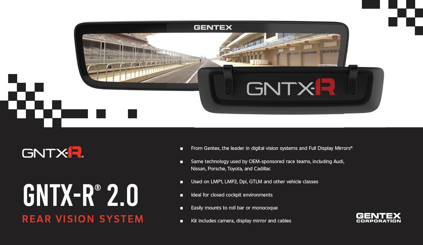 Gentex GNTX-R 2.0 Full Display Motorsport Rearview Camera Secondary image