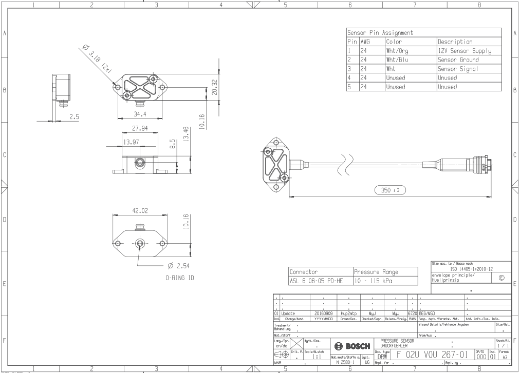 IMSA 1.15 Bar Fast Response Manifold Pressure Sensor