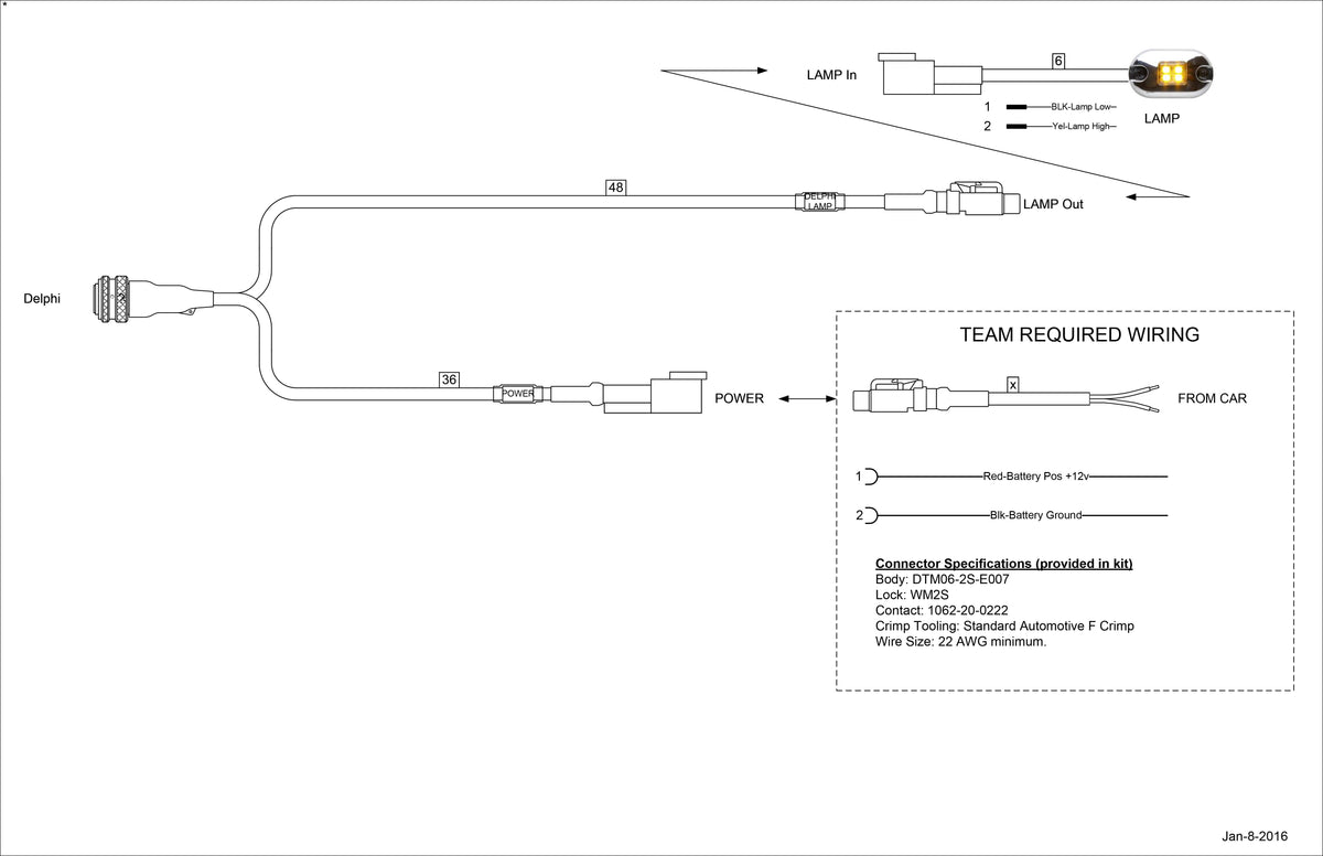 IMSA Safety Light Harness for MSE ICars TCR Radio Creative Motorsport