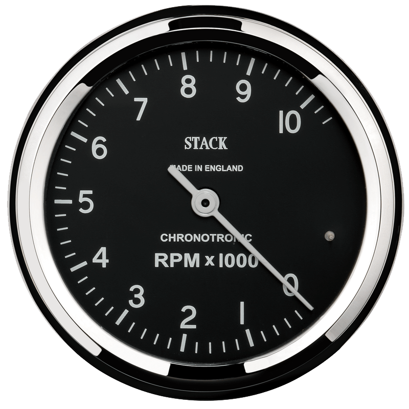 80mm Chronotronic Tachometer, Black, 0-10K RPM Main image
