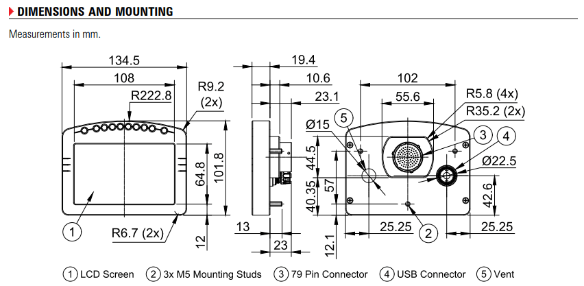 C185 5" COLOR DISPLAY LOGGER W/USB