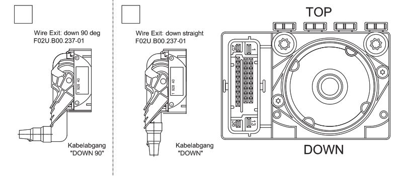 Connector Kit for ABS M5/M4 Control Unit with Bottom Exit
